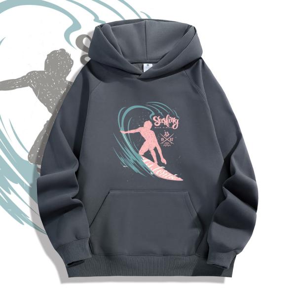 Printed Heavyweight Blank Hoodies Regular Sleeve For Winter