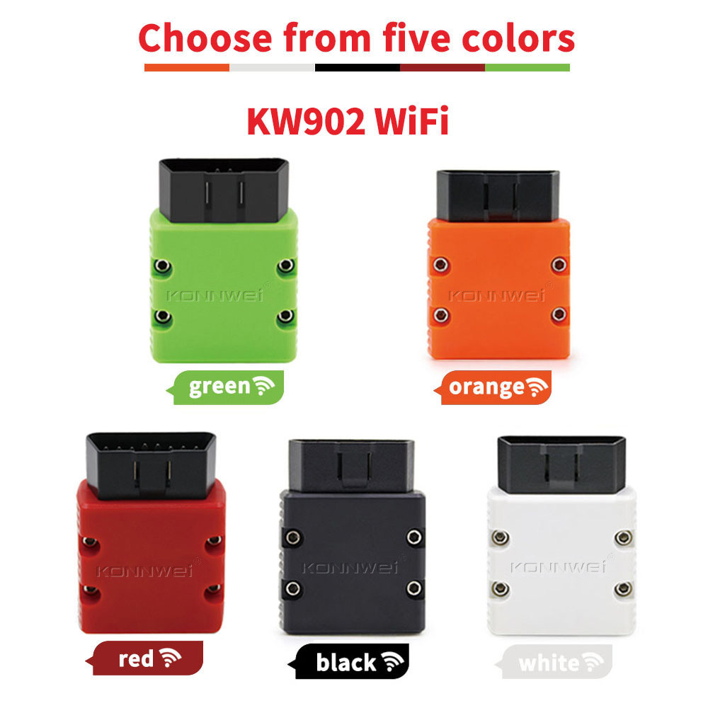 Высокоскоростной блок развертки Obd2 автоматический KW902 Wifi Elm327 беспроводной для прибора автомобилей 12V диагностического