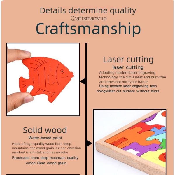 Children Learning Games Developing Kids Toddler Gifts Montessori Jigsaw Big Crazy Animal Puzzle Toys