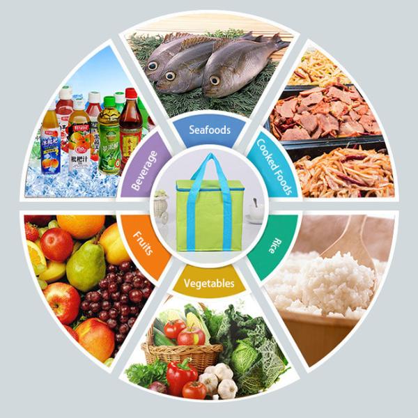 Piquenique Tote Bag Insulated With Zipper do OEM Logo Printed Cooler Handbag Lunch