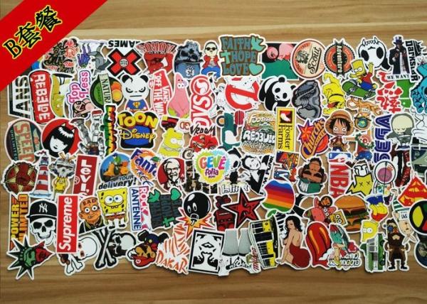 Classic Fashion Style Graffiti Cool Stickers Non Toxic For Moto Car / Suitcase
