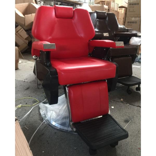 Big Pump Red BarberChairs Used Hair Styling Chairs Luxury Barber Shop Furniture