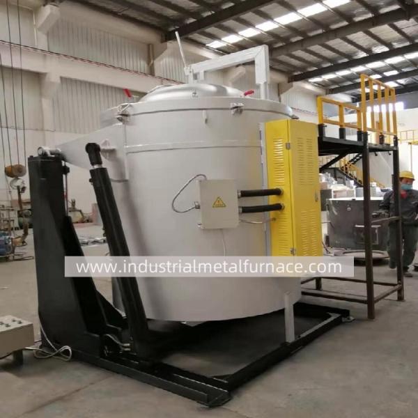 600kg Electrical Resistance Tin Melting Furnace 16KW Hydraulic Tilting
