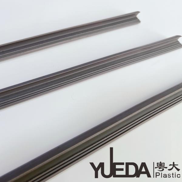 Odorless Plastic Extruded Profiles For Furniture Fittings Grey Black