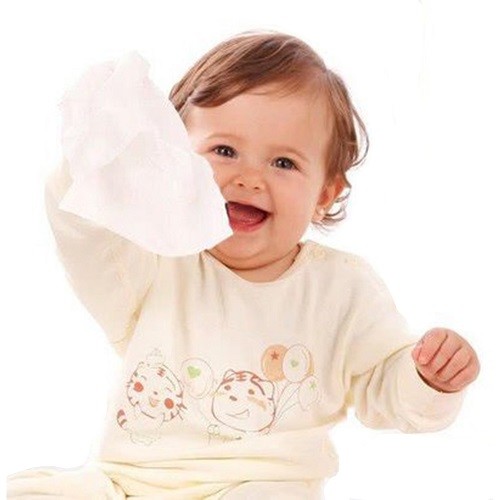 No Fragrance 60pcs Sensitive Skin Baby Wipes Non Woven Spunlace