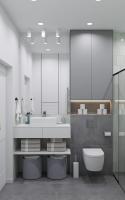 Design de vanité de salle de bains flottante minimaliste moderne pour appartement d'hôtel