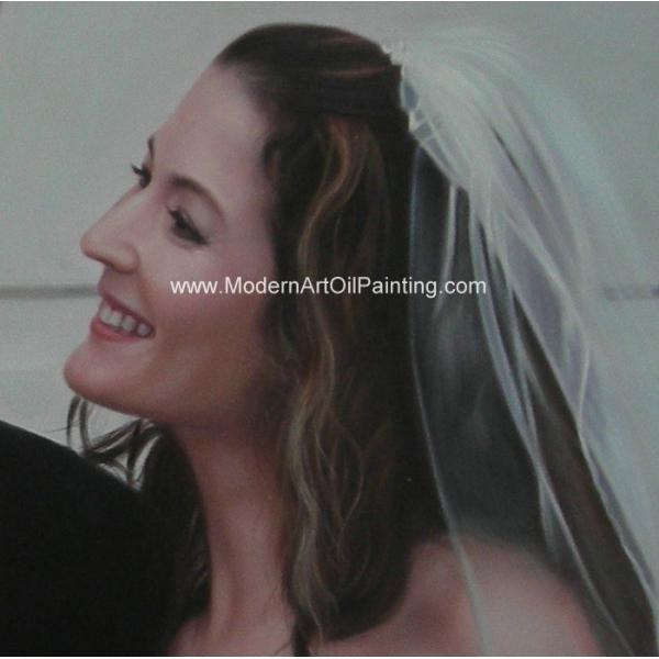 Canvas Custom Oil Painting Portraits From Photographs Hand Painted Wedding Portraits
