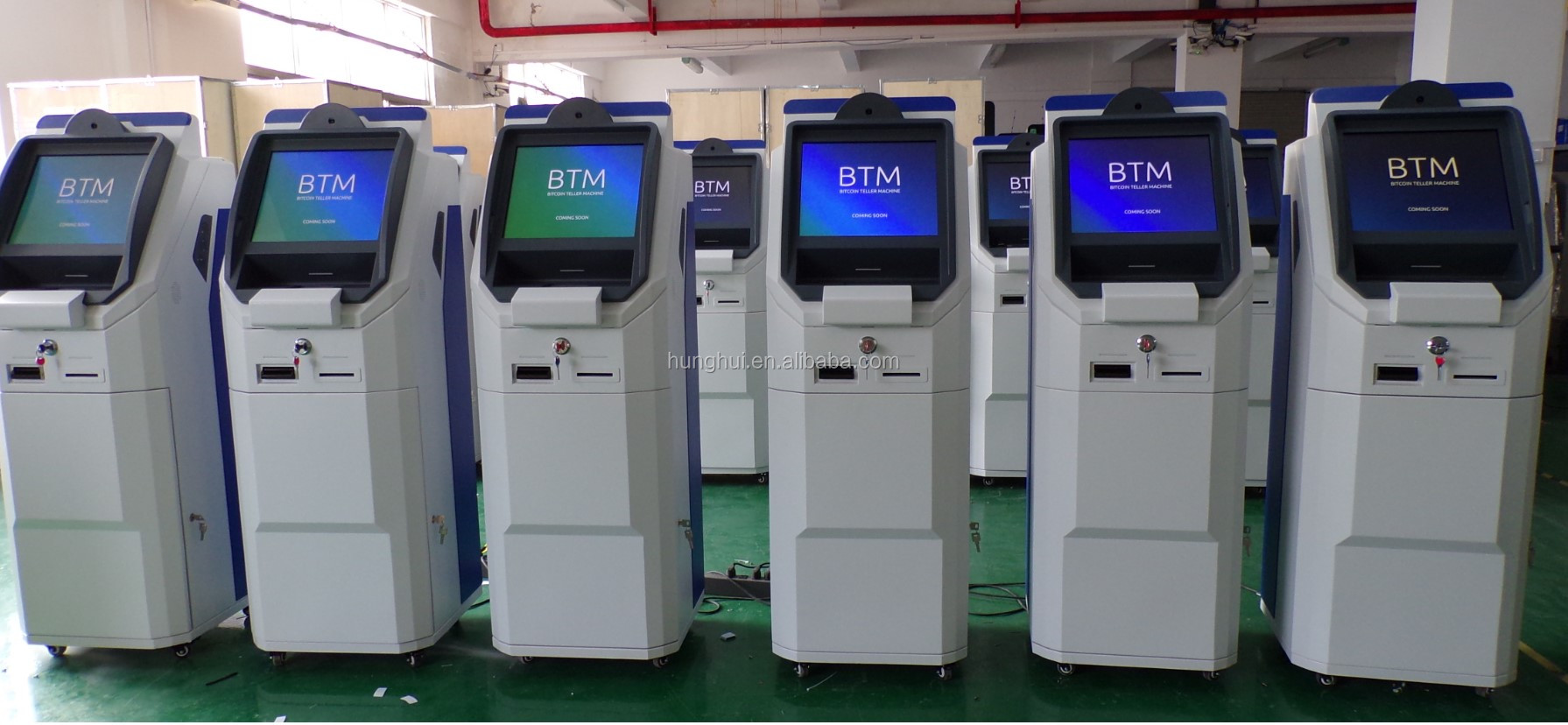 Киоск банка обслуживания собственной личности киоска 22 ATM Bitcoin дюйма свободный стоя