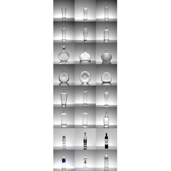 Free Sample Fee Glass Gin Bottles for Alcohol/Liquor Empty Glass Bottle