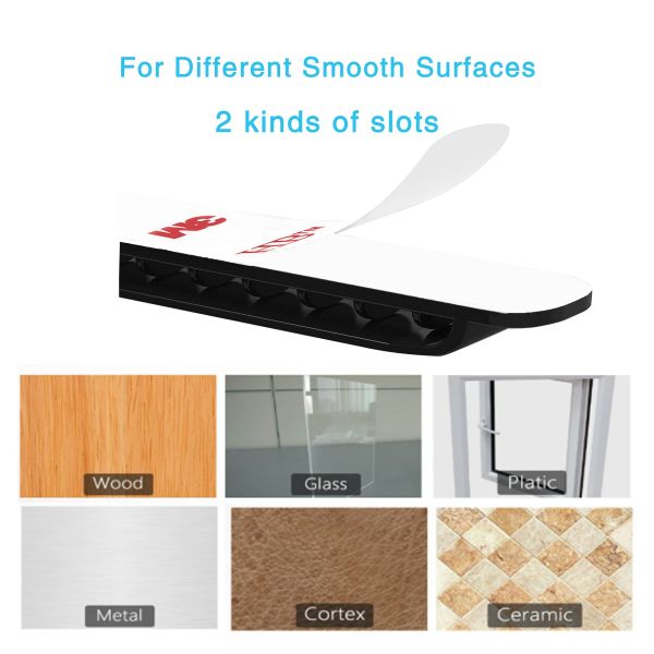 Rectangle Plastic Cable Organizer Black Plastic Cable Holder Multi Purpose