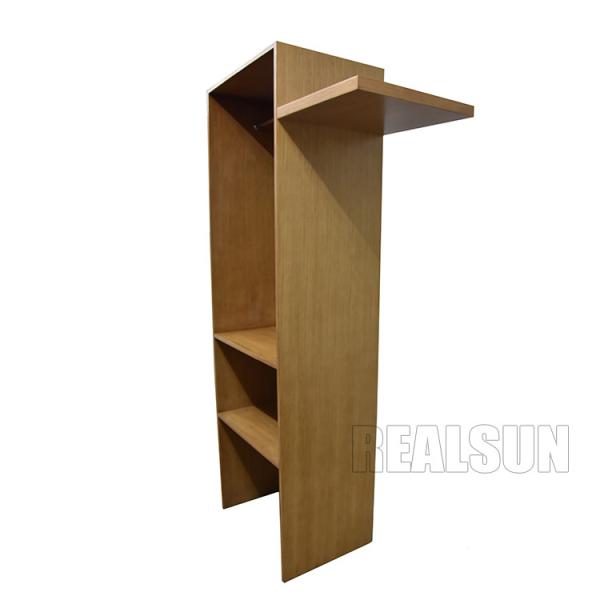 Veneer Wooded Open Walking Closet Storage Wardrobe Closet Insert In Grey Tones