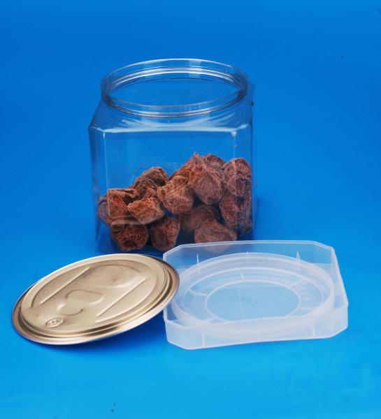 Reusable Clear Plastic Jars Cylindrical Shape 83 . 3MM Caliber 600Ml