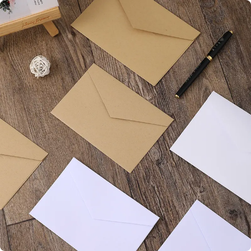 Vintage Kraft Paper Envelopes For Letter Writing Invitation Gift Card Packaging