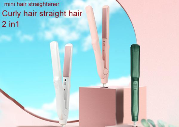 LED Mini Hair Straightener , Tourmaline Ceramic Small Travel Flat Iron