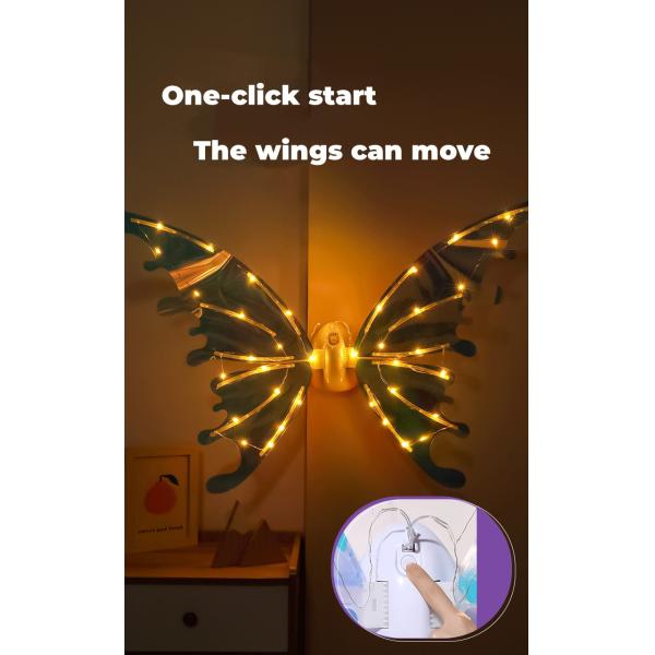 Электрическая бабочка феи подгоняет свет подарков зарева и движения