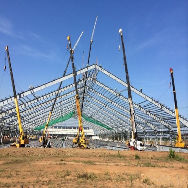 H Steel Structure Construction , Q355 Q235B Steel Frame Workshop
