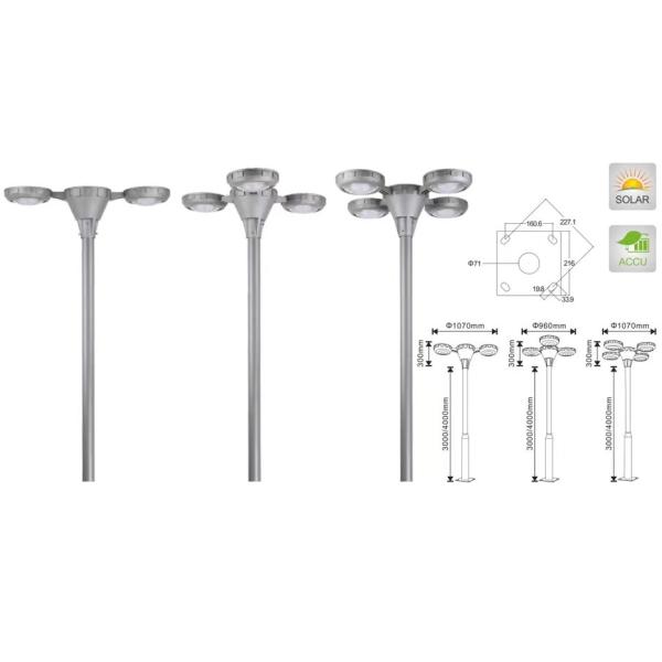 3-5 часов время зарядки Алюминий 20W 30W 40W IP65 городское освещение солнечное светодиодное садовое освещение для ландшафтов и дворов