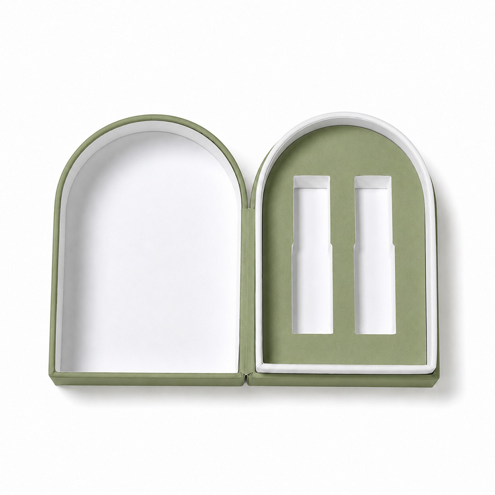 Specialty Paper Rigid Perfume Box Custom Arch Shaped with EVA Insert