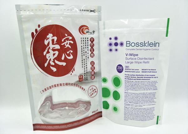 Heat Seal Stand Up Pouch Packaging , Red Jujube Stand Up Plastic Pouch Packaging Beautiful Printing