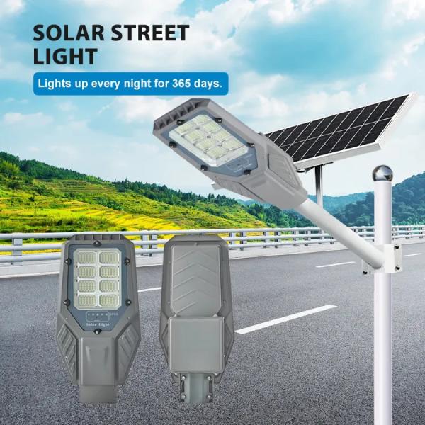 Éclairage solaire résistant à l'eau 120W IP65 avec batterie lithium-ion
