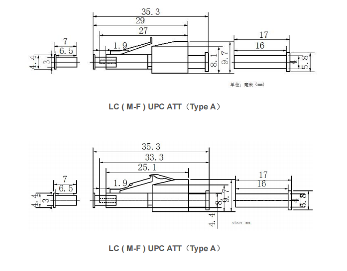LC Fixed Attenuator APC/UPC SM/MM Attenuator Value≤10dB
