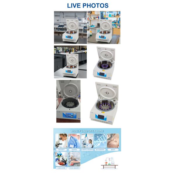 4000rpm Blood Bank Centrifuges PRP Separation Clinical Centrifuge Machine Swing Rotor Compact Design
