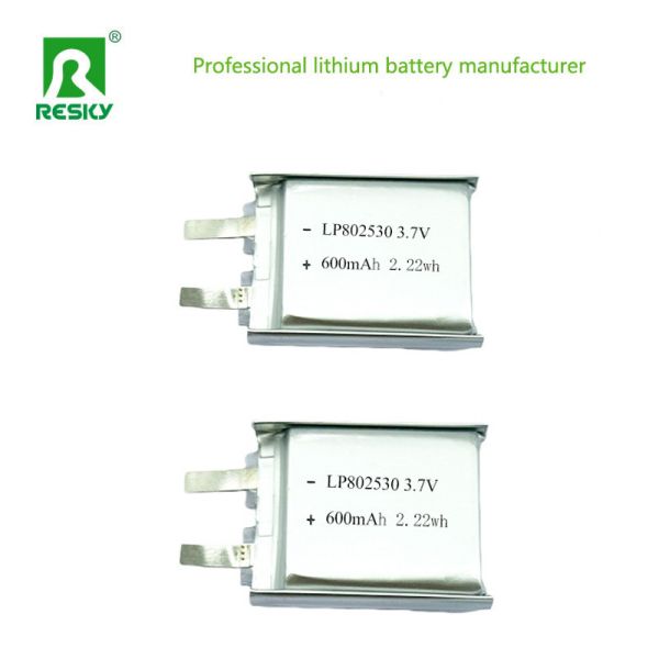 Factory Wholesale Rechargeable Lithium Battery 802530 3.7V 600mAh Li Polymer Battery Cell