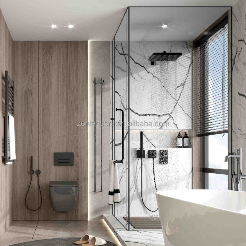 American Luxury Style Interior Internal Doors Other Sliding Shower Door With 5/6/8mm Clear Toughened Glass