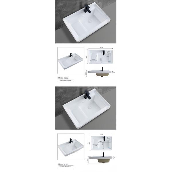 Multi Functions Bathroom Inset Basin Rectangular Factory Sale Multi Sizes Best Quality