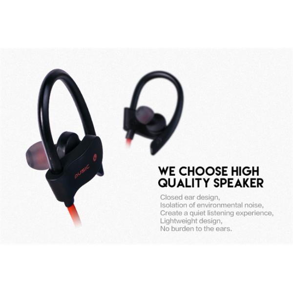 Anti Sweat 70mAH SDP Neckband Bluetooth Earphones With Ear Hooks