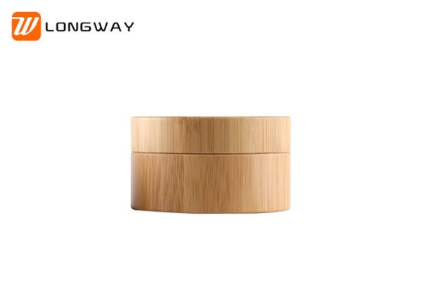 Fancy Wooden Bamboo Cosmetic Jars , Eco Friendly Empty Hair Product Containers