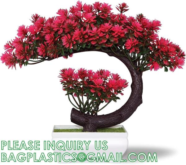Artificial Bonsai Tree Juniper Faux Plants Indoor Fake Plants Decor with Ceramic Pots for Home Table Office Desk