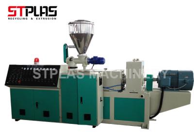 High Capacity Conical Twin Screw Plastic Extruder Machine For PVC Granulating