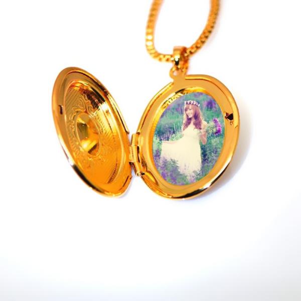 Locket Pendants jewelry New Vintage Little stars round Pendants jewelry 18k gold plating