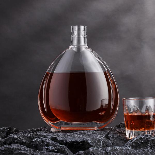 Вырезанные стеклянные бутылки XO 500 мл стеклянная бутылка водка бренди виски декантер с крышкой