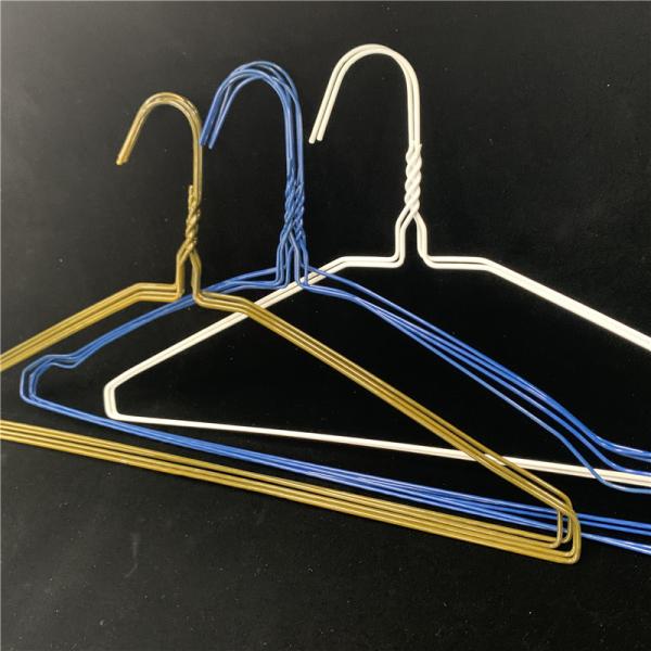 Customized Cloth Hanger Steel , 40.5cm Electrostatic Spraying Metal Coat Hangers