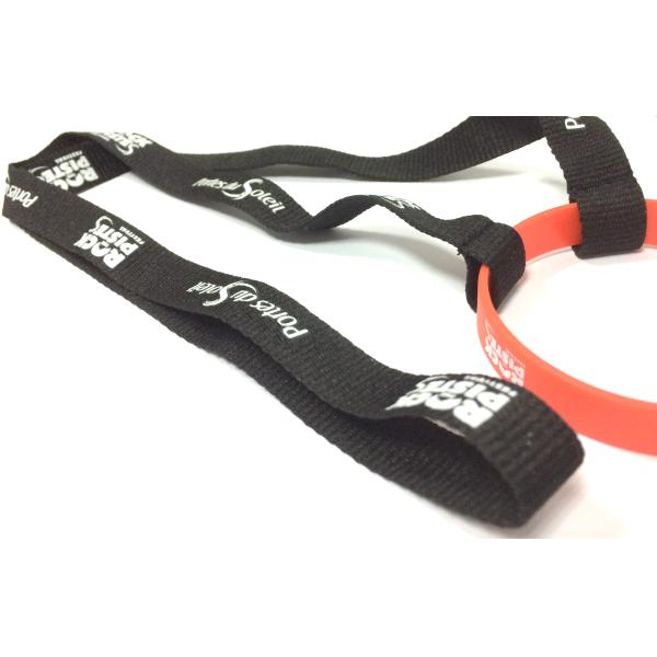 Custom Polyester Breakaway Neck Lanyards With Silicone Wristband