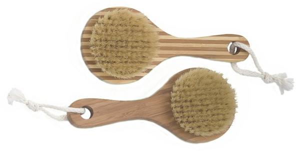 Home Bath Exfoliation Natural Bristle Body Brush with Round Head