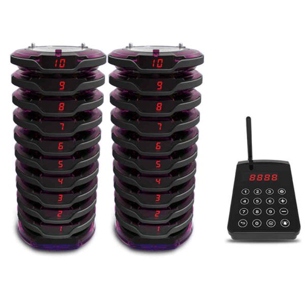 Wireless Restaurant Waterproof Smart Customer Fast Food Coaster Guest Queue Call Paging System