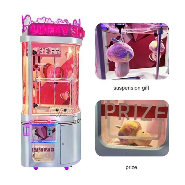 Lucky Spin Arcade Coin Operated Mini Claw Machine Doll Vending Machine