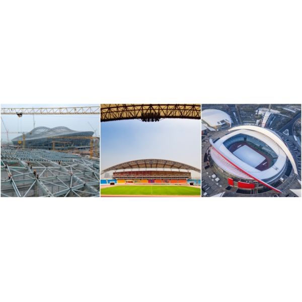 Prefab Q690 Public Metal Steel Building Stadium Storefront