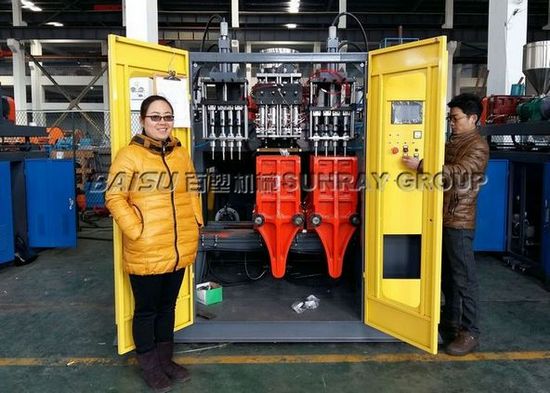 Small Plastic Medicine Bottle HDPE Blow Moulding Machine SRB70D-4 CE Approval