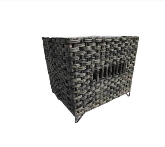 Four Seasons Rattan Pet House Small Animal Pattern Woven Dog Cat Litter Cage Universal Semi-Enclosed Washable Cage