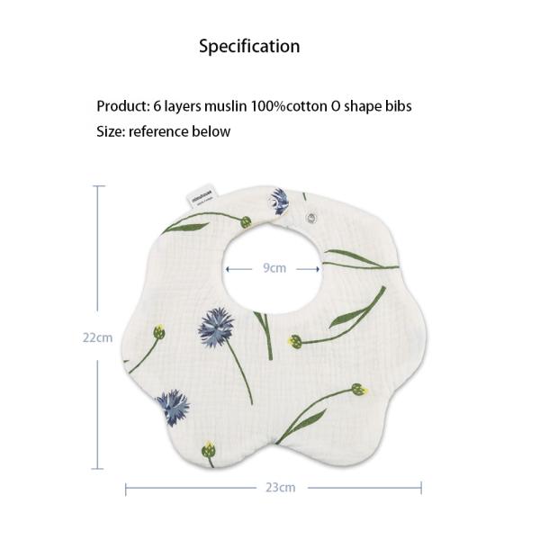 Muslin fabric Wholesale Customized Printed Feeding Cotton Fabric Baby Bibs