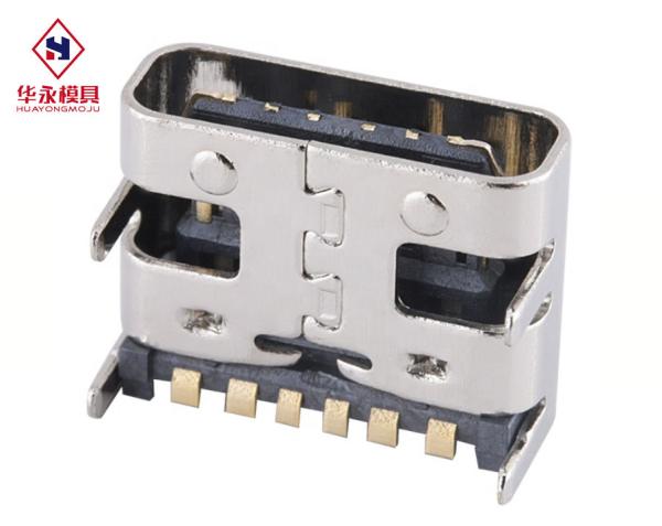 5000 Cycles 16pin Type C Female Smt Usb Connector