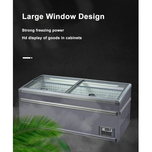 Замораживатель комода гипермаркета коммерчески с Alluminum покрыл материал зеркального стекла