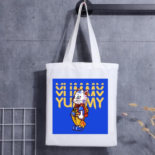 Ladies Shoulder Shopping Cotton Canvas Tote Bag Custom Printed Logo