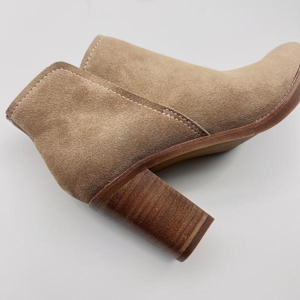 Custom Womens Leather Dress Boots  Bone Soft Nappa / Cow Suede Leather Upper