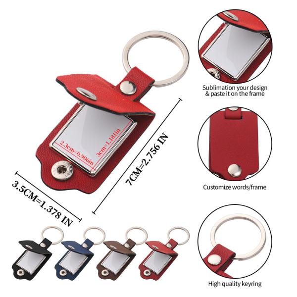 Sublimation Leather Keychain Blanks Personalised Picture Keychain