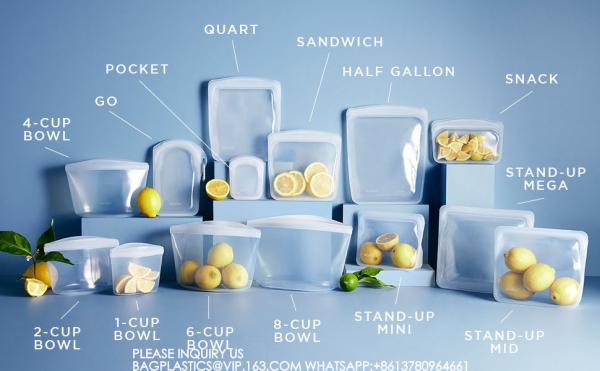 Microwave Dishwasher Safe, Leak-free, Bundle Pack Bowls, Reusable Silicone Clear Bowls
